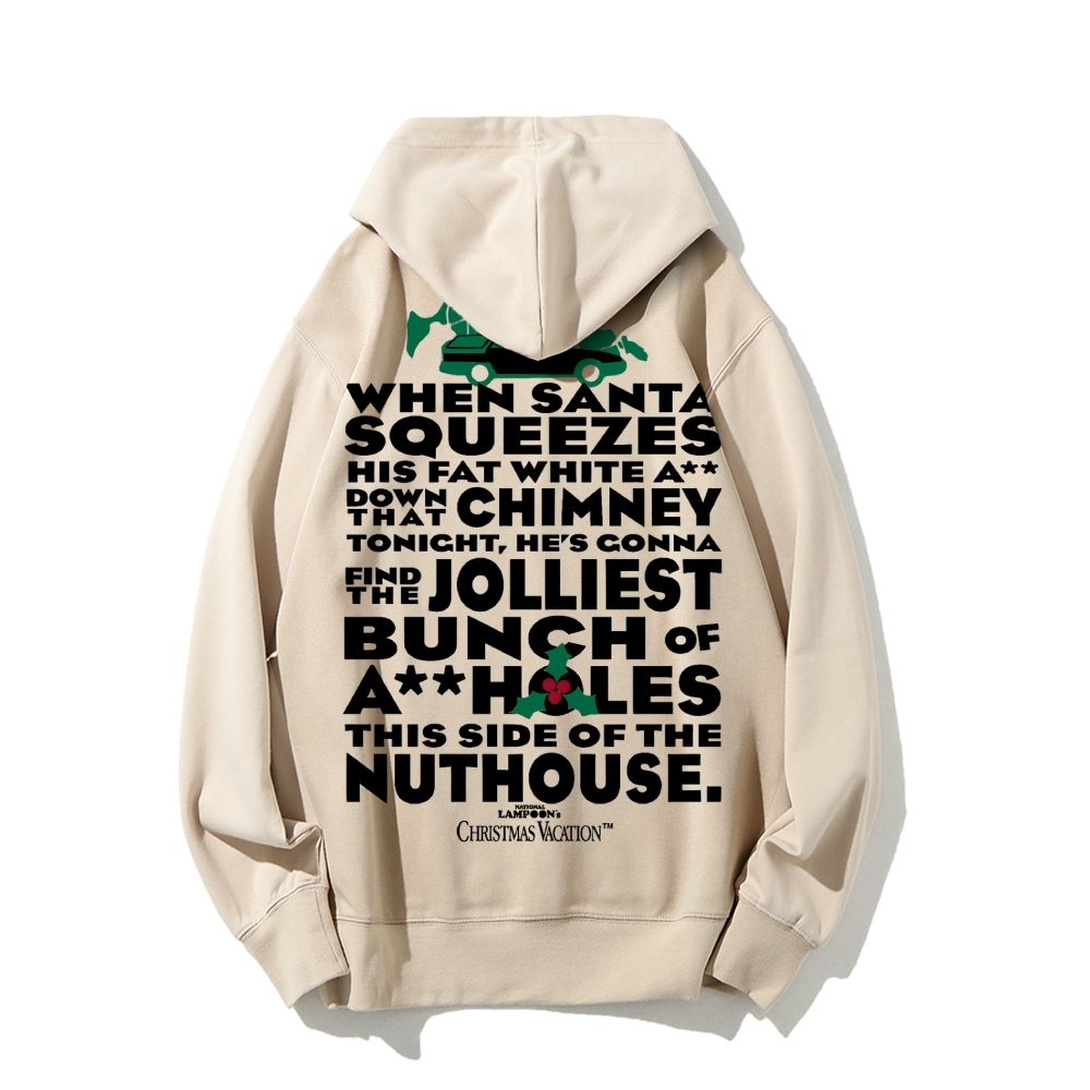 Christmas Vacation: Jolliest Bunch Geek Printed Back Cotton Hoodie