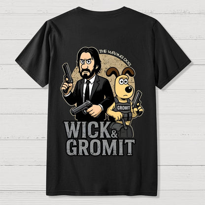 The Wrong Dog  Back Printing Geek T-Shirt