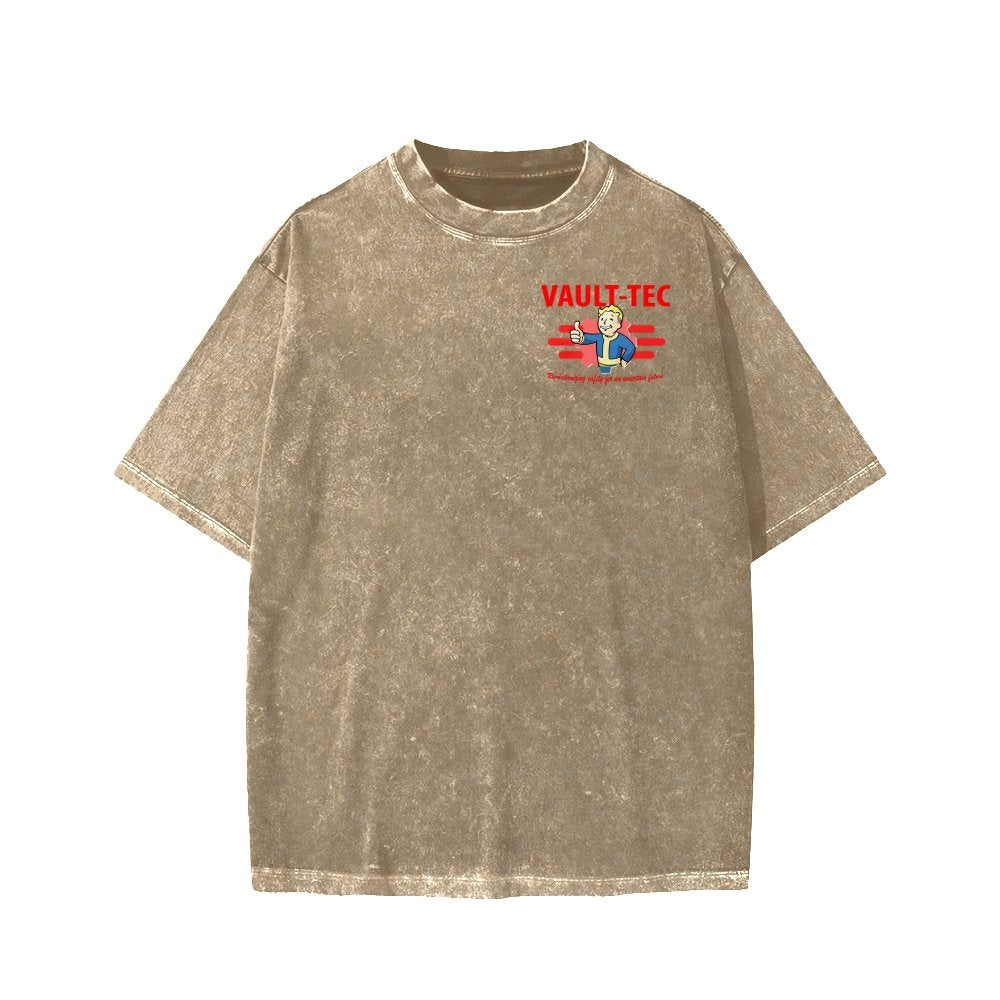 Eternal War Front And Back Printing Washed T-shirt