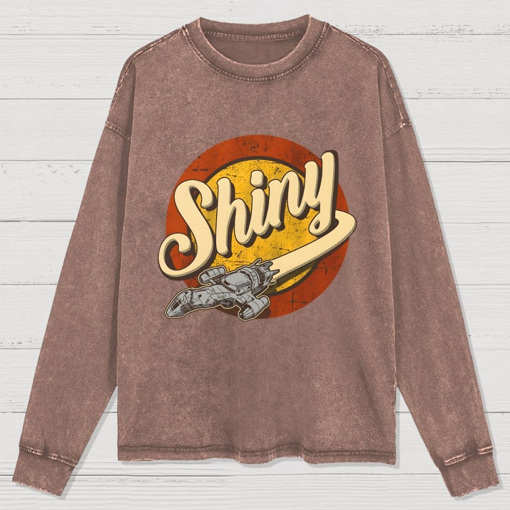 Shiny Washed Long Sleeve Tee