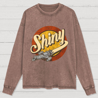 Shiny Washed Long Sleeve Tee