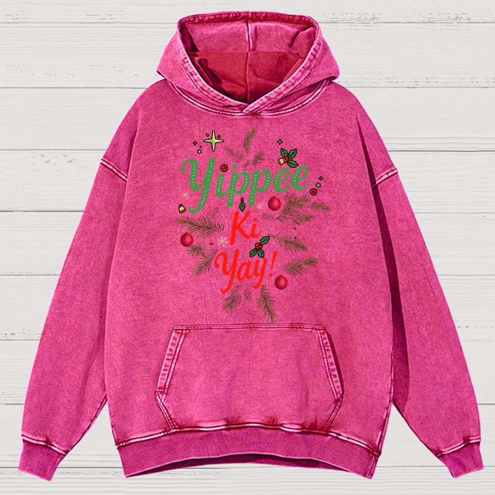 Yippee Ki Yay Vintage Distressed Hoodie