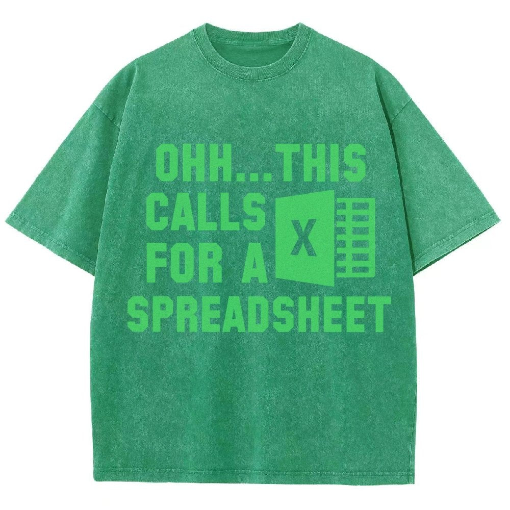 Ohh...This Calls for a Spreadsheet Vintage Distressed T-shirt