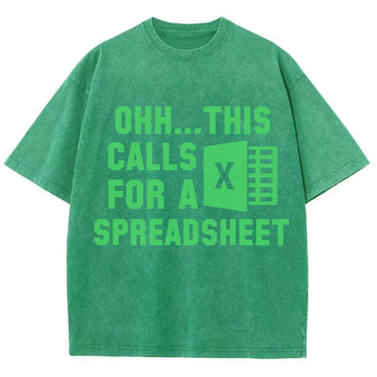 Ohh...This Calls for a Spreadsheet Vintage Distressed T-shirt