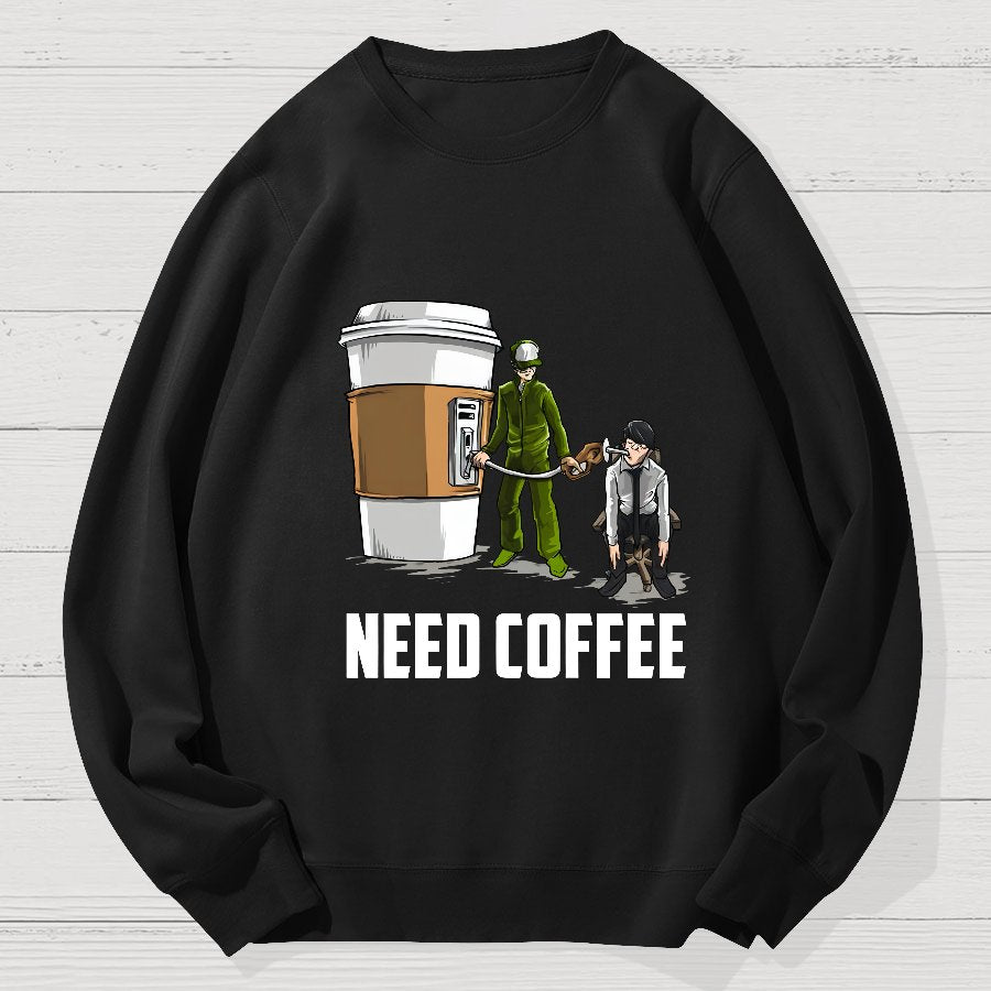 Need Coffee Geek Cotton Sweatshirt