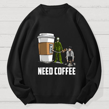 Need Coffee Geek Cotton Sweatshirt