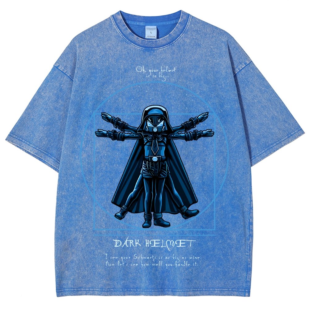 Vitruvian Helmet Vintage Distressed T-shirt