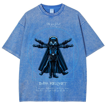 Vitruvian Helmet Vintage Distressed T-shirt