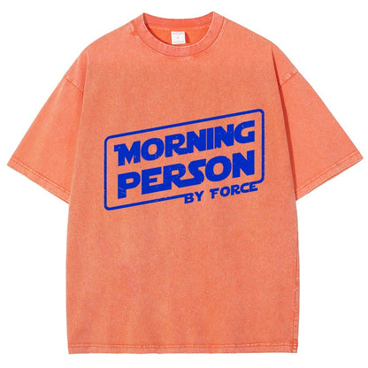 Morning Person By Force Vintage Distressed T-shirt