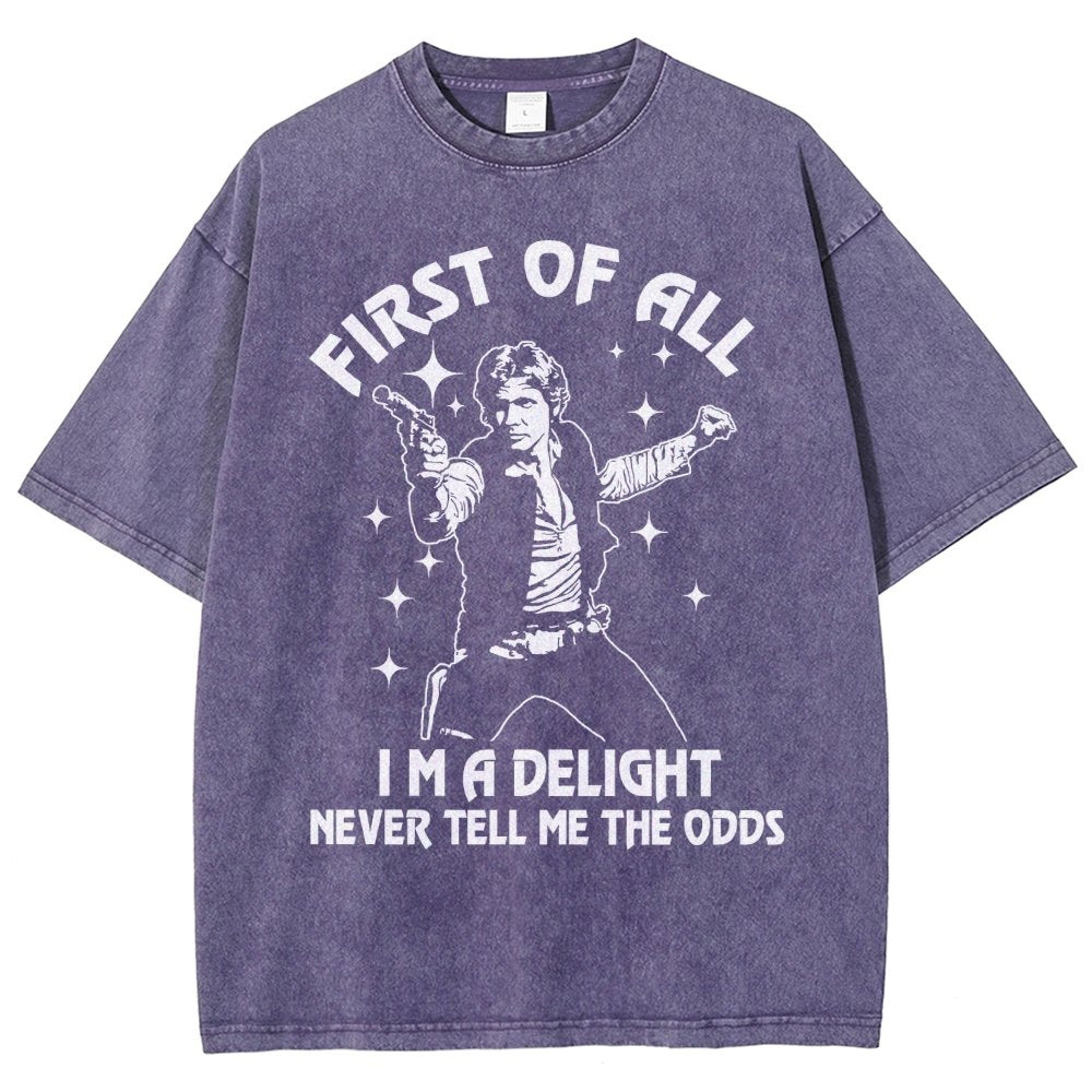 First Of All I'm A Delight Vintage Distressed T-shirt