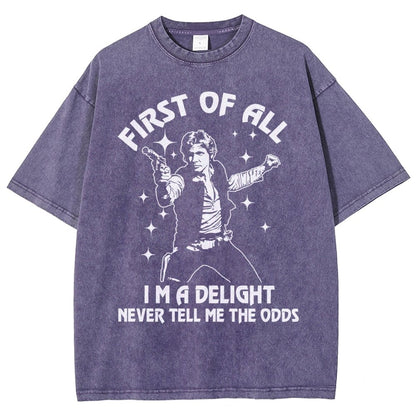 First Of All I'm A Delight Vintage Distressed T-shirt