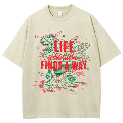 Life Finds A Way Vintage Distressed T-shirt