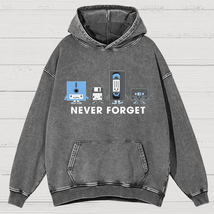 Never Forget Vintage Distressed Hoodie
