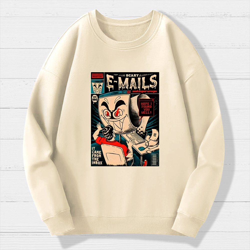 Scary E-mails Geek Cotton Sweatshirt