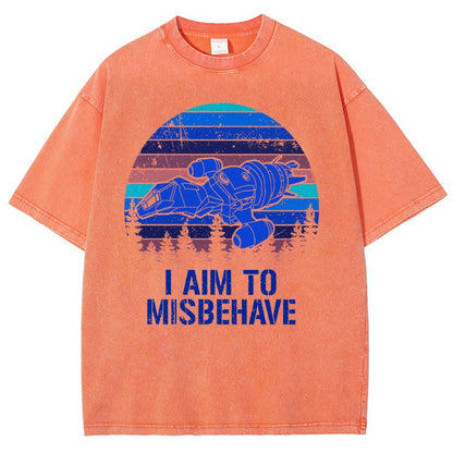 I Aim To Misbehave Vintage Distressed T-shirt