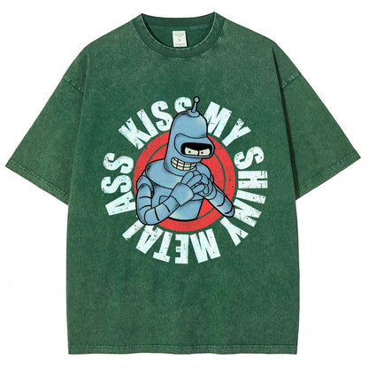 Kiss My Shiny Vintage Distressed T-shirt