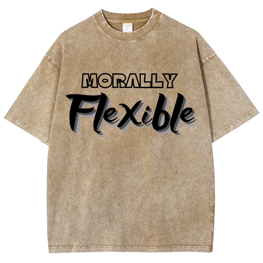 Morally Flexible Vintage Distressed T-shirt