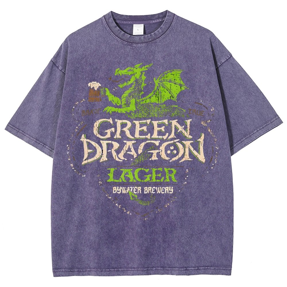 Green Dragon LageVintage Distressed T-shirt