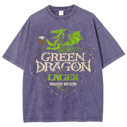 Green Dragon LageVintage Distressed T-shirt