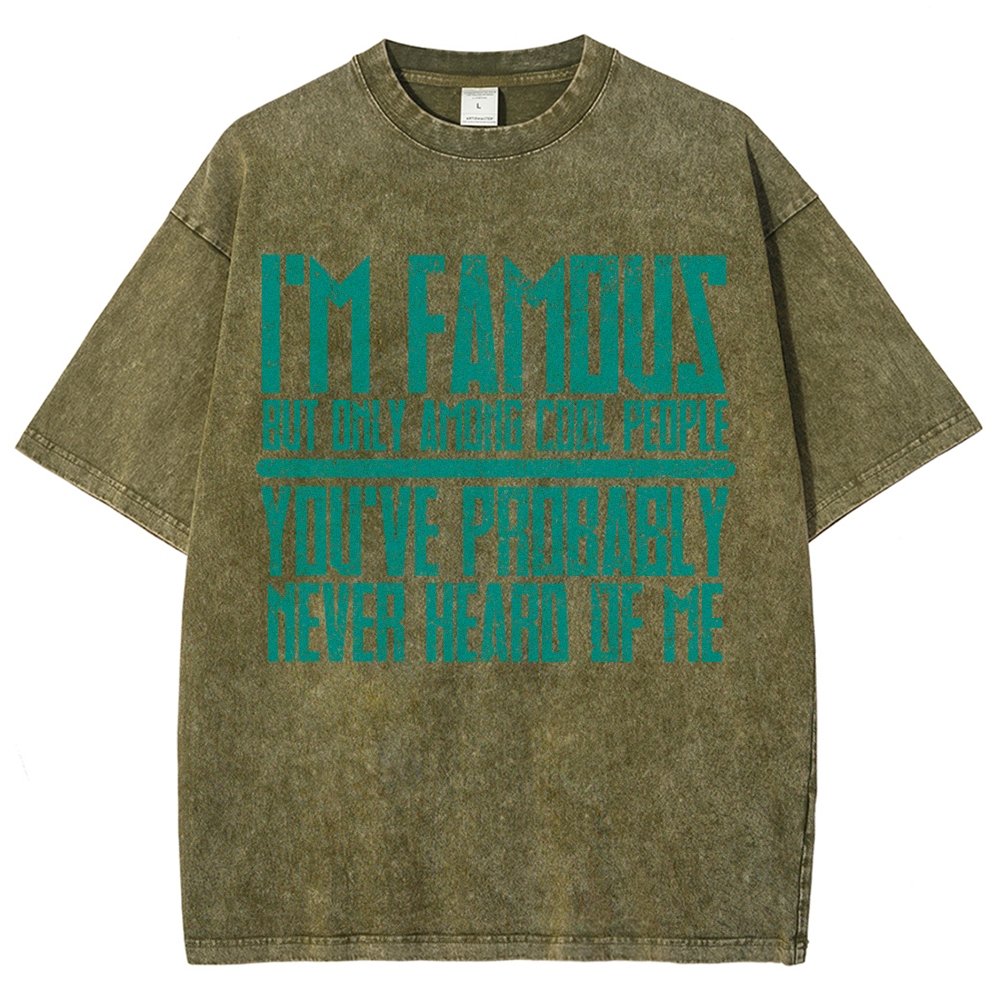 I’m Famous Among Cool People Vintage Distressed T-shirt