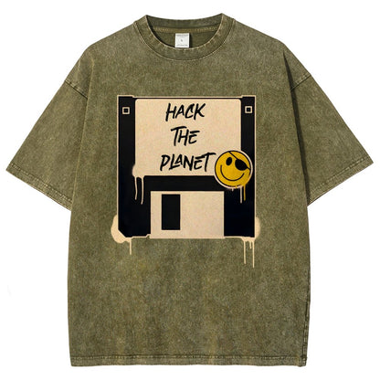 Hack The Planet Vintage Distressed T-shirt