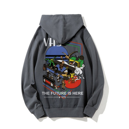 The Future Is Here Printed Back Unisex Cotton Hoodie