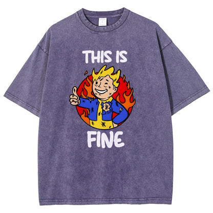 This Is Fine Vintage Distressed T-shirt