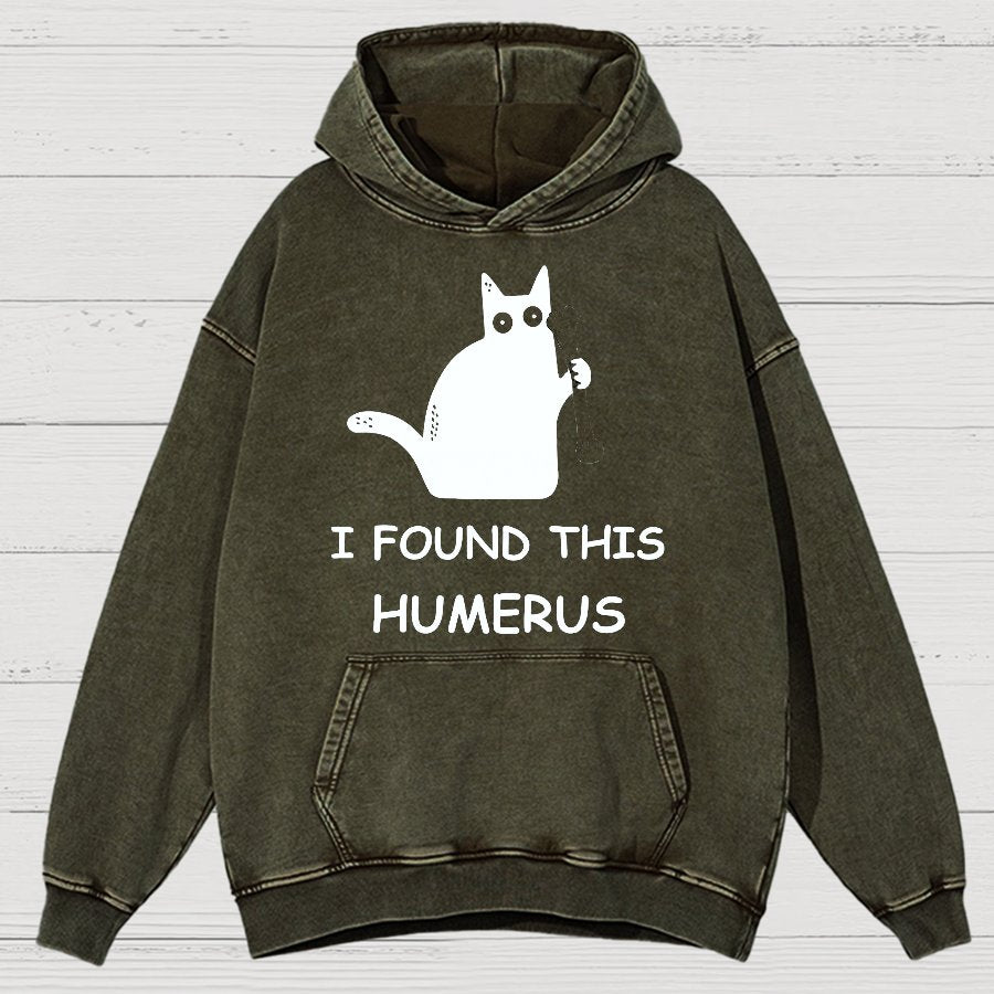 I Found This Humerus Nerdy Vintage Distressed Hoodie