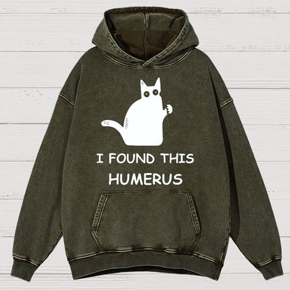 I Found This Humerus Nerdy Vintage Distressed Hoodie
