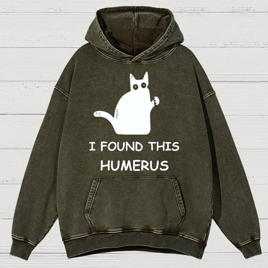 I Found This Humerus Nerdy Vintage Distressed Hoodie
