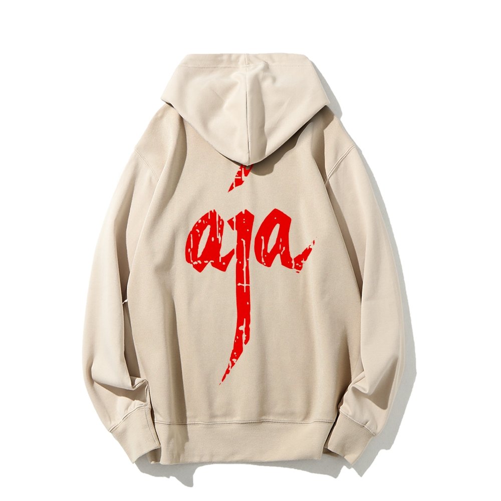 Aja Printed Back Unisex Cotton Hoodie