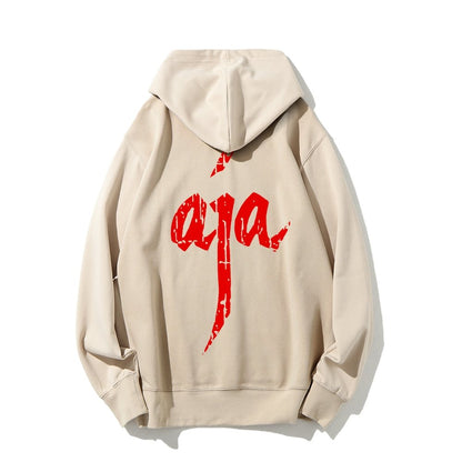 Aja Printed Back Unisex Cotton Hoodie