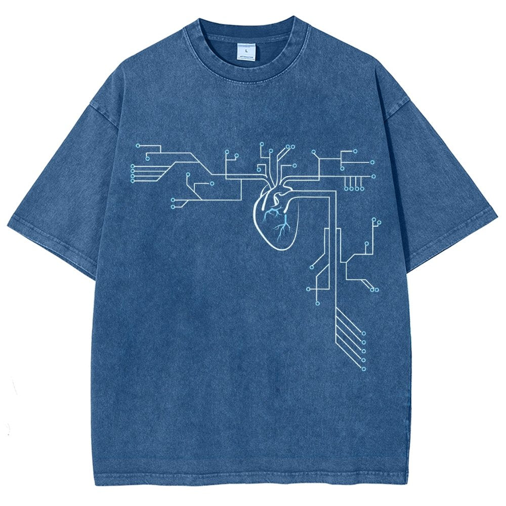 Circuit-ulatory System Vintage Distressed T-shirt