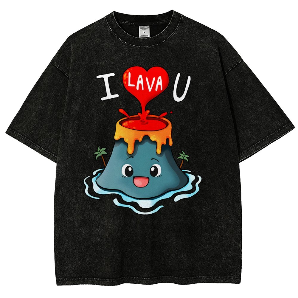 Valentine's Day.I Lava You Vintage Distressed T-shirt