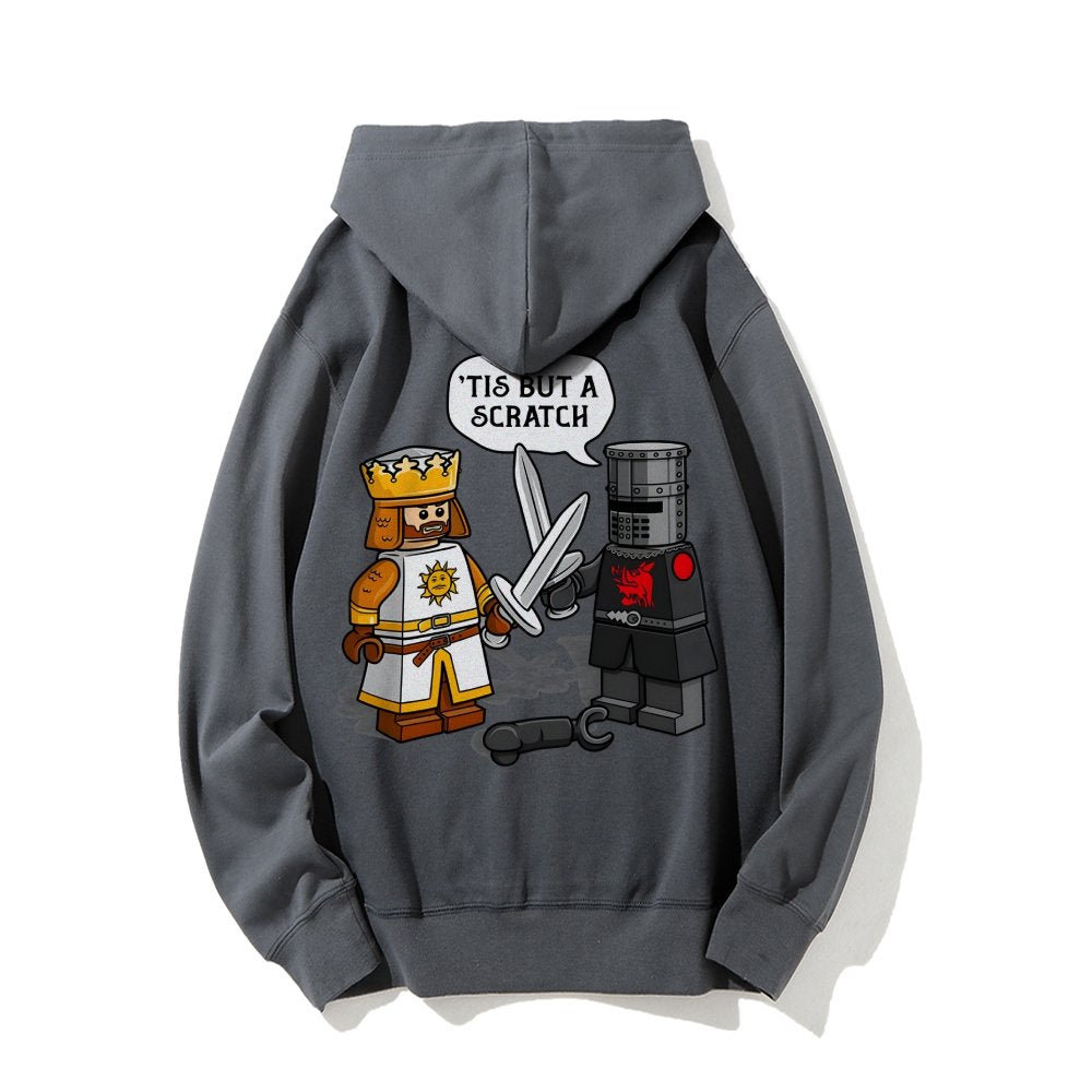 King Vs Knight Printed Back Unisex Cotton Hoodie