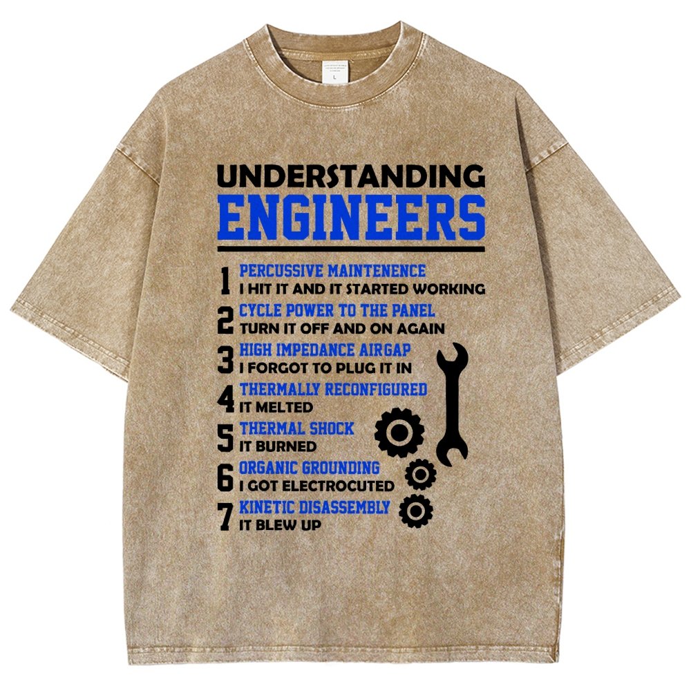 Understanding Engineers Sarcastic Vintage Distressed T-shirt