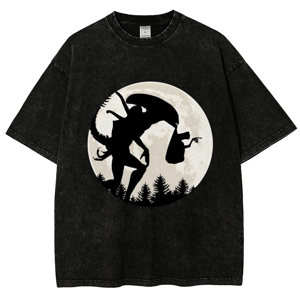 Space Creature Vintage Distressed T-shirt