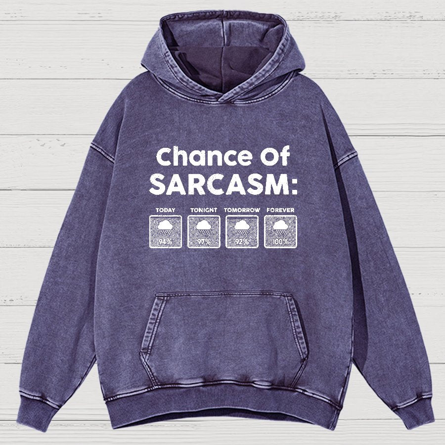 Chance of Sarcasm, 100% Forecasted Nice Guy Vintage Distressed Hoodie
