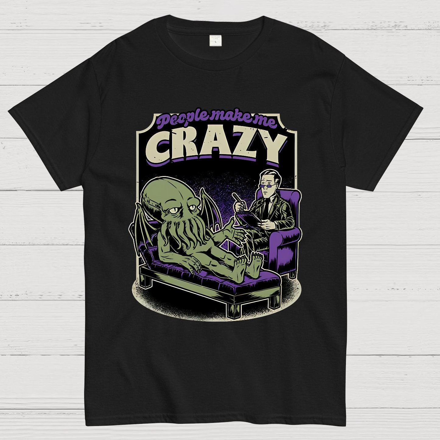 Lovecraft Cthulhu Therapy Geek T-Shirt