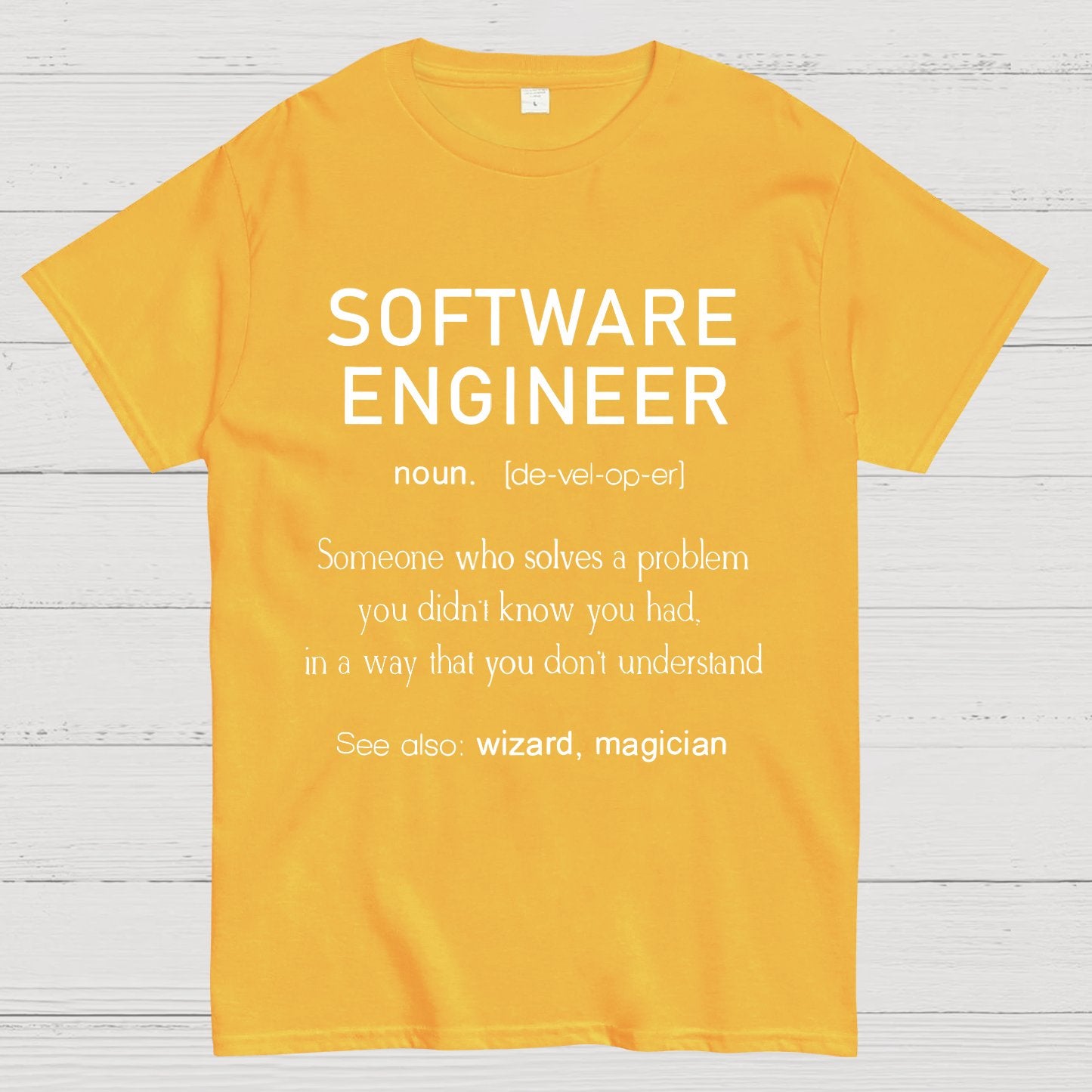 Software Engineer Definition Shirt Coder Definition Geek T-Shirt