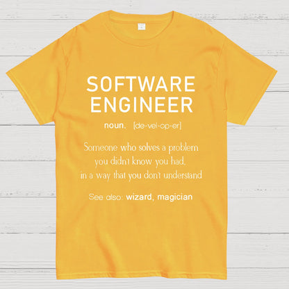 Software Engineer Definition Shirt Coder Definition Geek T-Shirt