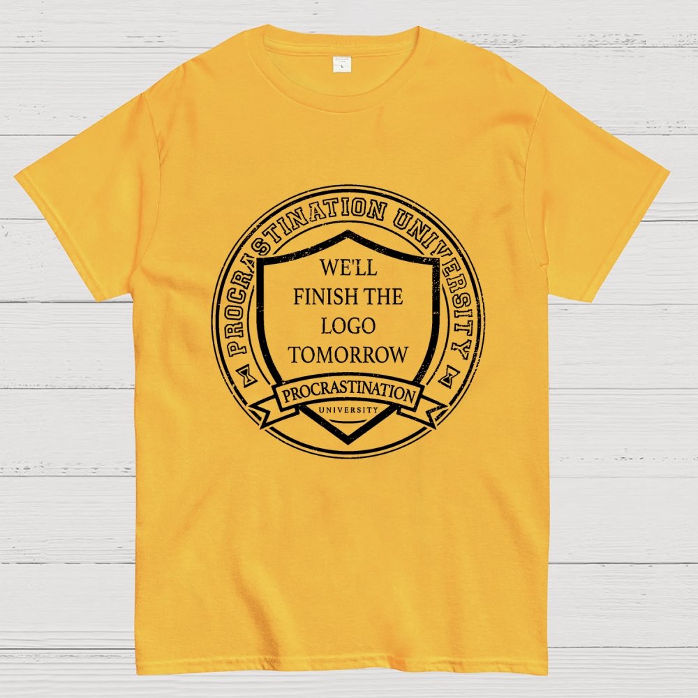 Procrastination University Logo Unisex Geek T-Shirt