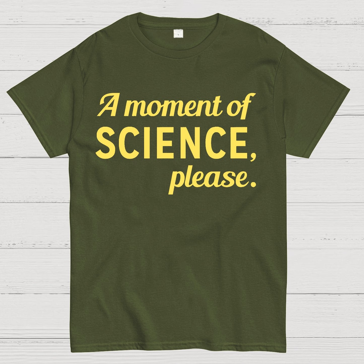A Moment of Science, Please Geek T-Shirt