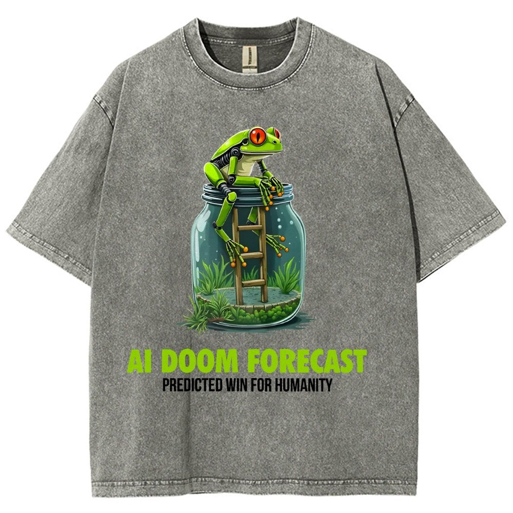 Doom Predicted Win for Humanity Vintage Distressed T-shirt