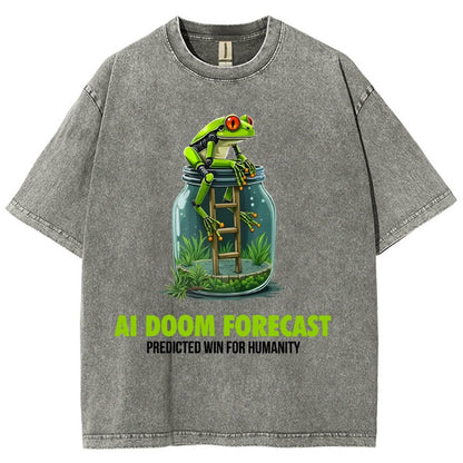 Doom Predicted Win for Humanity Vintage Distressed T-shirt