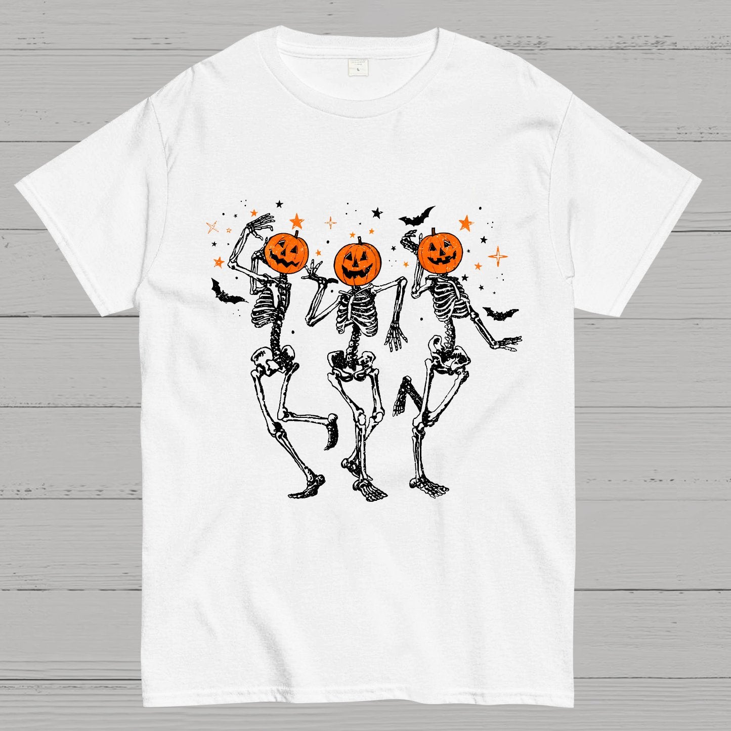 Dancing Skeleton Pumpkin Geeky T-Shirt