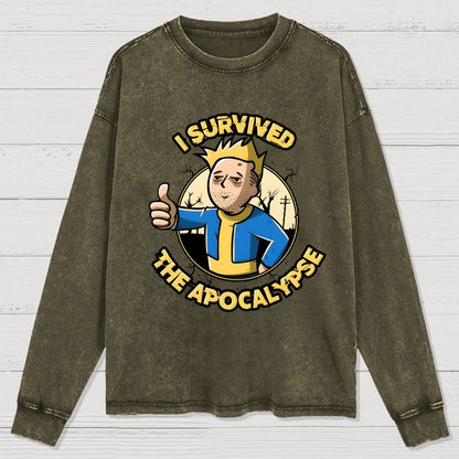 I Survived the Apocalypse Washed Long Sleeve Tee