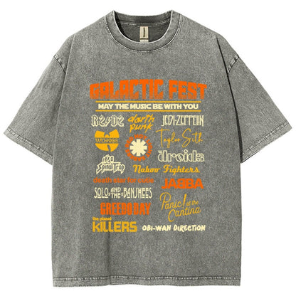 Galactic Fest Vintage Distressed T-shirt