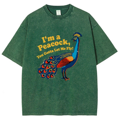 I'm A Peacock You Gotta Let Me Fly Vintage Distressed T-shirt
