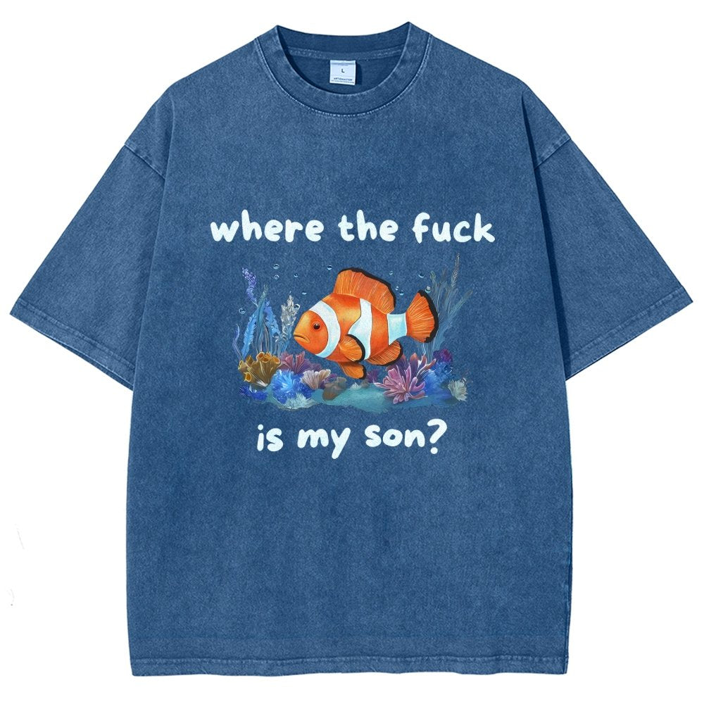 Where The F*ck Is My Son Vintage Distressed T-shirt